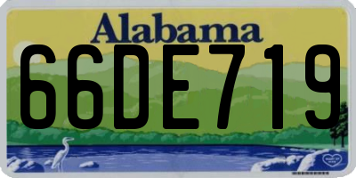 AL license plate 66DE719