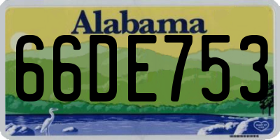 AL license plate 66DE753
