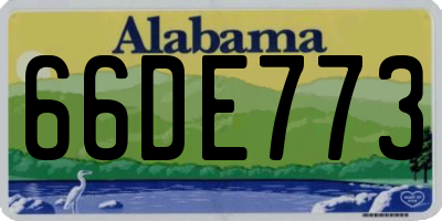 AL license plate 66DE773