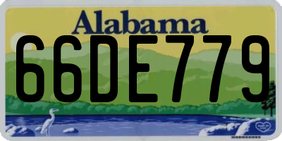 AL license plate 66DE779