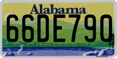 AL license plate 66DE790