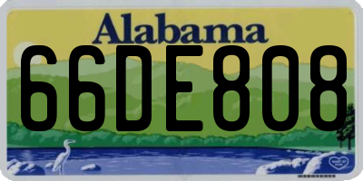 AL license plate 66DE808