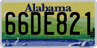 AL license plate 66DE821
