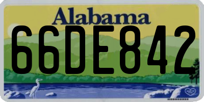 AL license plate 66DE842