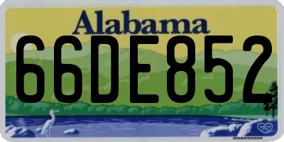 AL license plate 66DE852
