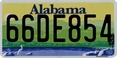 AL license plate 66DE854