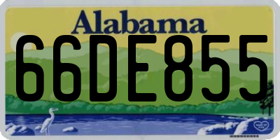 AL license plate 66DE855