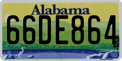 AL license plate 66DE864
