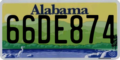 AL license plate 66DE874