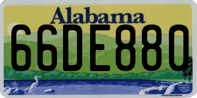 AL license plate 66DE880