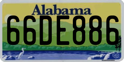 AL license plate 66DE886