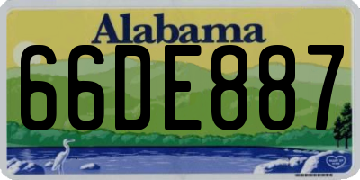 AL license plate 66DE887