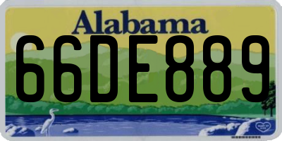 AL license plate 66DE889