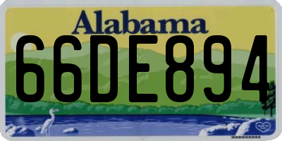 AL license plate 66DE894