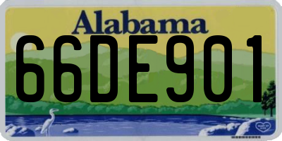AL license plate 66DE901