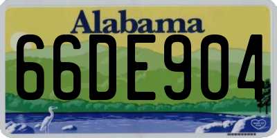 AL license plate 66DE904
