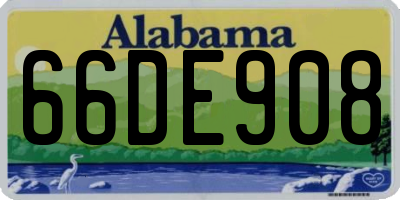 AL license plate 66DE908