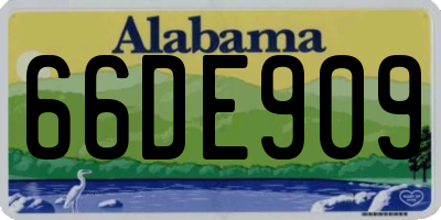 AL license plate 66DE909