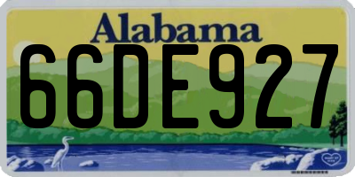 AL license plate 66DE927