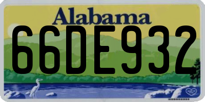 AL license plate 66DE932