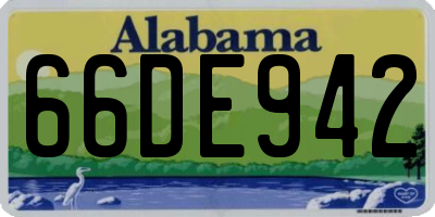 AL license plate 66DE942