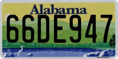 AL license plate 66DE947
