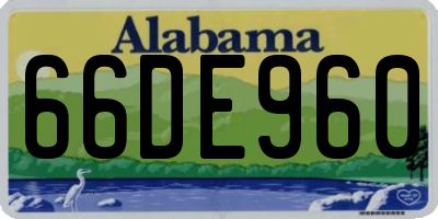 AL license plate 66DE960