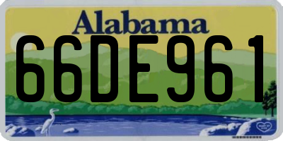 AL license plate 66DE961
