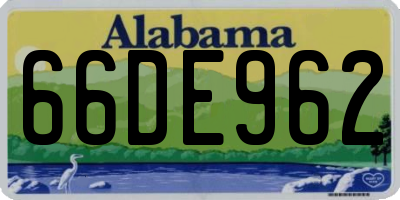 AL license plate 66DE962