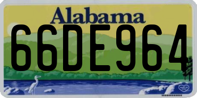 AL license plate 66DE964