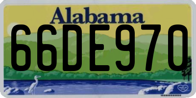 AL license plate 66DE970