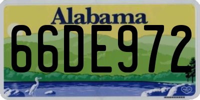 AL license plate 66DE972