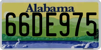 AL license plate 66DE975