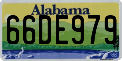 AL license plate 66DE979