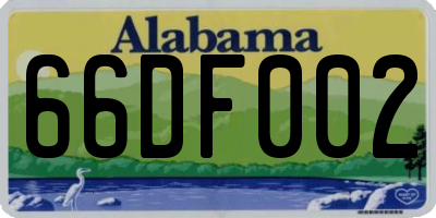AL license plate 66DF002