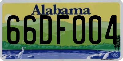 AL license plate 66DF004
