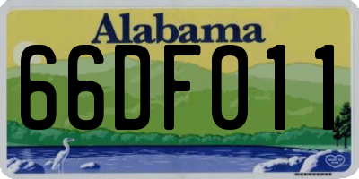 AL license plate 66DF011