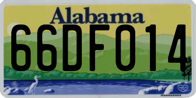 AL license plate 66DF014