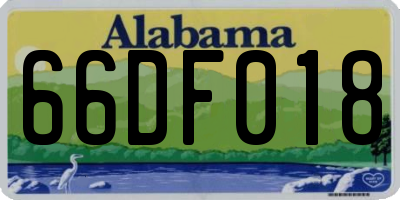 AL license plate 66DF018