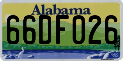 AL license plate 66DF026