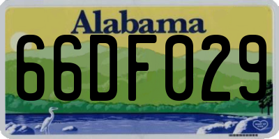 AL license plate 66DF029