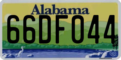 AL license plate 66DF044