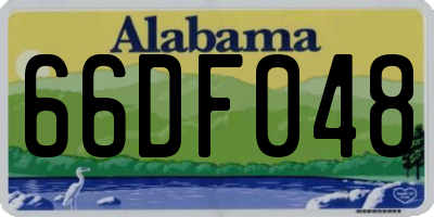 AL license plate 66DF048
