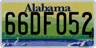 AL license plate 66DF052