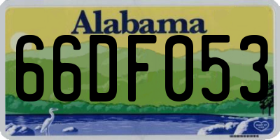 AL license plate 66DF053