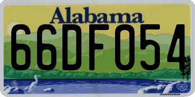 AL license plate 66DF054
