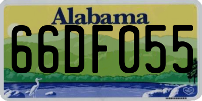AL license plate 66DF055