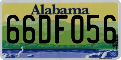 AL license plate 66DF056
