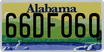 AL license plate 66DF060