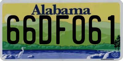 AL license plate 66DF061